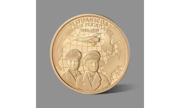 „Lituanicos“ skrydžiui per Atlantą skirtas paauksuotas medalis