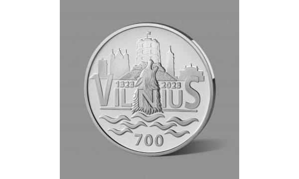 Vilniaus įkūrimo 700 metų jubiliejui skirtas gryno sidabro medalis